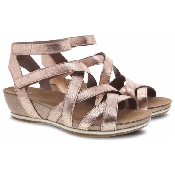 Euc Dansko Rose Gold Veruca Gladiator 